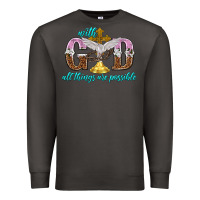 Smoke with god all things are possible Premium Sweatshirt - NancyCooperArtShop