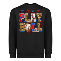 Black play ball baseball Heavyweight Sweatshirt - Zillion Design Studio
