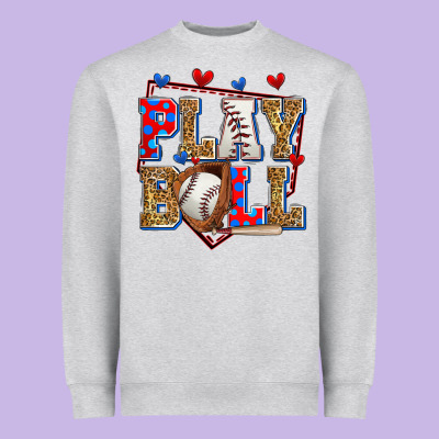 Play Ball Baseball Heavyweight Sweatshirt Designed By Zillion Design Studio