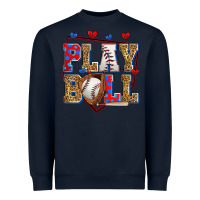 Navy play ball baseball Heavyweight Sweatshirt - Zillion Design Studio