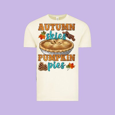 Autumn Skies Pumpkin Pies Vintage Tee Designed By Hra Design Shop