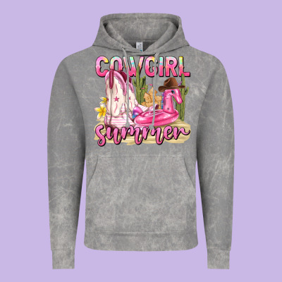Cowgirl Summer Vintage Hoodie Designed By Texasbilliewilder