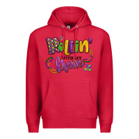 Cardinal rollin' with my krewe mardi gras Premium Hoodie - LillyAllenDesigns