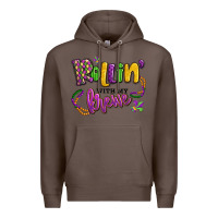 Coffee rollin' with my krewe mardi gras Premium Hoodie - LillyAllenDesigns