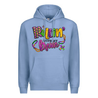 Colony Blue rollin' with my krewe mardi gras Premium Hoodie - LillyAllenDesigns