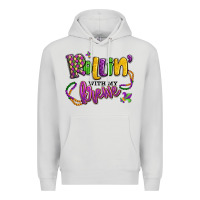 Dove Grey rollin' with my krewe mardi gras Premium Hoodie - LillyAllenDesigns