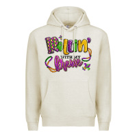 Oatmeal Heather rollin' with my krewe mardi gras Premium Hoodie - LillyAllenDesigns