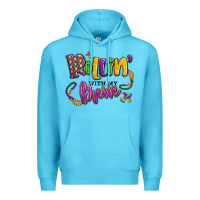 Ocean Blue rollin' with my krewe mardi gras Premium Hoodie - LillyAllenDesigns
