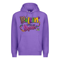 Purple rollin' with my krewe mardi gras Premium Hoodie - LillyAllenDesigns