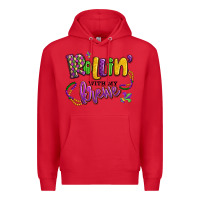Red rollin' with my krewe mardi gras Premium Hoodie - LillyAllenDesigns