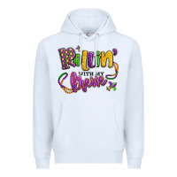 White rollin' with my krewe mardi gras Premium Hoodie - LillyAllenDesigns