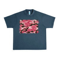 Midnight Navy pink camouflage background Urban Heavy Tee - BarkalooDesign