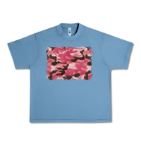 Pebble Blue pink camouflage background Urban Heavy Tee - BarkalooDesign