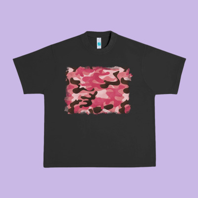 Pink Camouflage Background Urban Heavy Tee Designed By Barkaloodesign