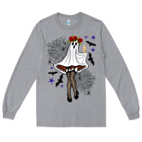 Heather Grey freak ghost halloween Long Sleeve Tee - BundleAndBundleShop
