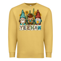 Antique Gold yeehaw with gnomies Premium Sweatshirt - NancyCooperArtShop