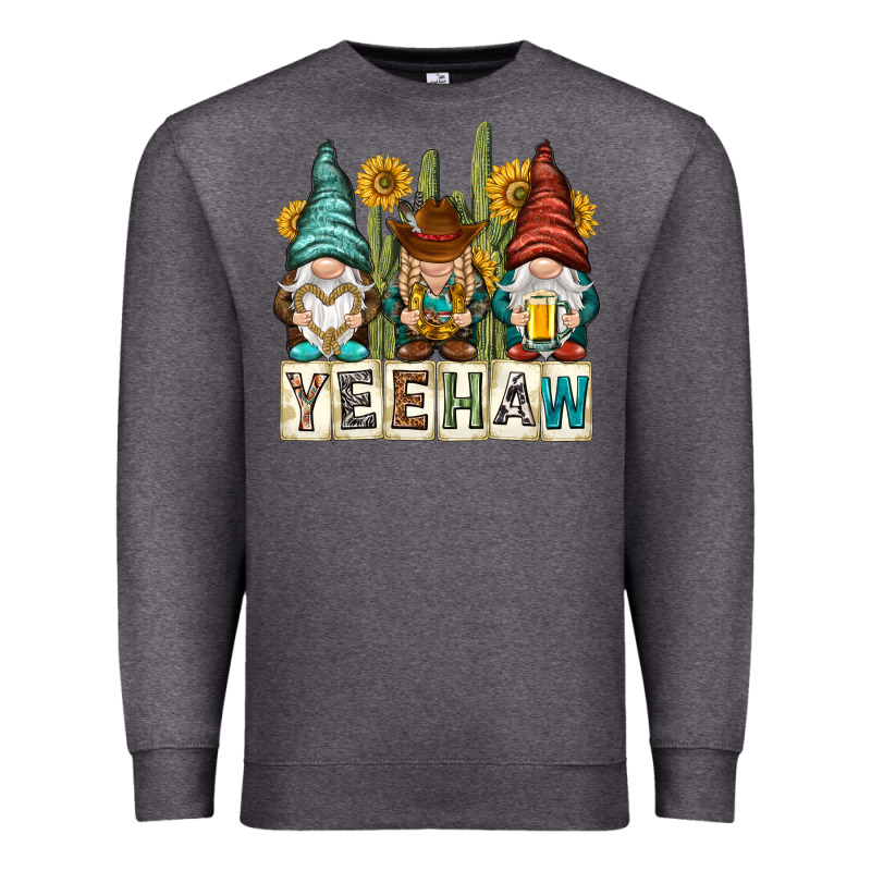 Yeehaw With Gnomies Premium Sweatshirt by NancyCooperArtShop | Teevron