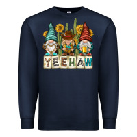 Navy yeehaw with gnomies Premium Sweatshirt - NancyCooperArtShop