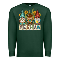 Sports Green yeehaw with gnomies Premium Sweatshirt - NancyCooperArtShop