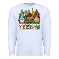 White yeehaw with gnomies Premium Sweatshirt - NancyCooperArtShop
