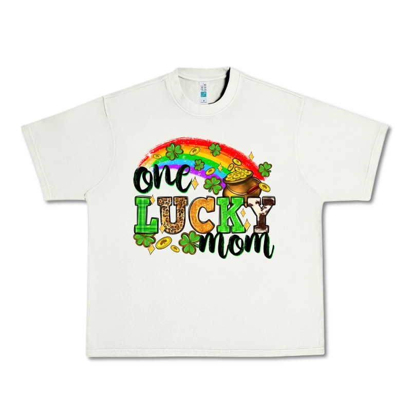 One Lucky Mom St. Patricks Day Urban Heavy Tee by Neo Western | Teevron