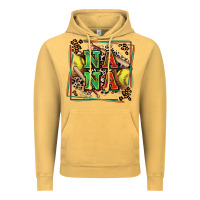 Vintage Mustard softball nana with leopard Vintage Hoodie - Zillion Design Studio