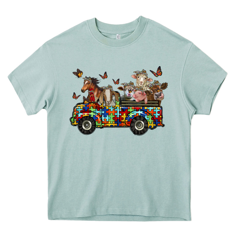 Farm Animals Autism Heavy Core Tee by RacoonDesign | Teevron