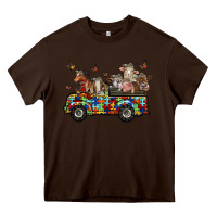 Chocolate Brown farm animals autism Heavy Core Tee - RacoonDesign