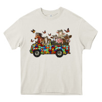 Cream farm animals autism Heavy Core Tee - RacoonDesign
