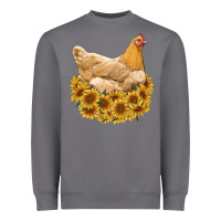 Storm chicken with sunflowers Heavyweight Sweatshirt - RanaPortraitStore