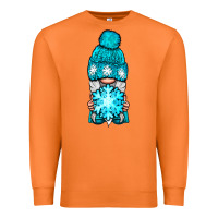 Carrot winter gnome with snowflake Premium Sweatshirt - NancyCooperArtShop