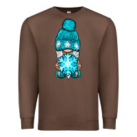 Chestnut winter gnome with snowflake Premium Sweatshirt - NancyCooperArtShop