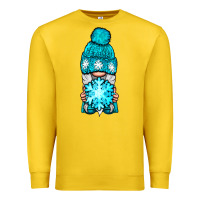 Lemon winter gnome with snowflake Premium Sweatshirt - NancyCooperArtShop