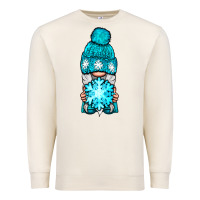 Sandshell winter gnome with snowflake Premium Sweatshirt - NancyCooperArtShop