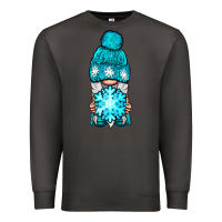 Smoke winter gnome with snowflake Premium Sweatshirt - NancyCooperArtShop