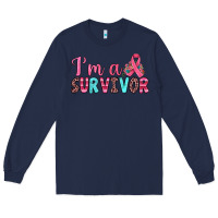 Navy i'm a survivor Long Sleeve Tee - JahusDesignShop