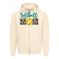 Sandshell western leopard  sunflowers glitter mom softball Zipper Hoodie - Artiststas