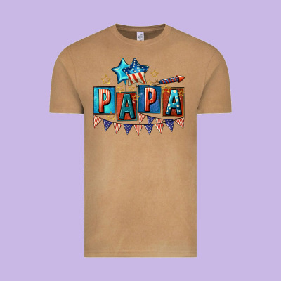 American Papa 4th Of July Vintage Tee Designed By Cowgirlartshop