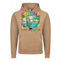 Vintage Coffee camping is my happy place Vintage Hoodie - texasbilliewilder