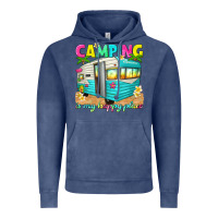Camping Is My Happy Place Vintage Hoodie | Teevron