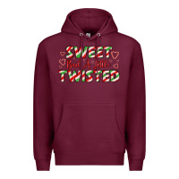 Burgundy sweet but a little twisted Premium Hoodie - LillyAllenDesigns
