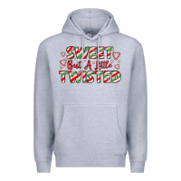 Heather Grey sweet but a little twisted Premium Hoodie - LillyAllenDesigns