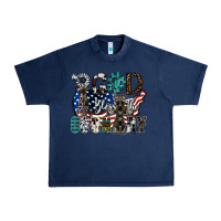 Navy god bless the country Urban Heavy Tee - SublimationCraftShop