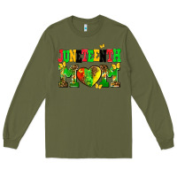 Army Green juneteenth mom Long Sleeve Tee - AdoDesignShop