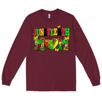 Burgundy juneteenth mom Long Sleeve Tee - AdoDesignShop