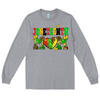 Heather Grey juneteenth mom Long Sleeve Tee - AdoDesignShop