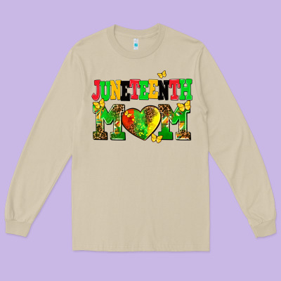 Juneteenth Mom Long Sleeve Tee Designed By Adodesignshop