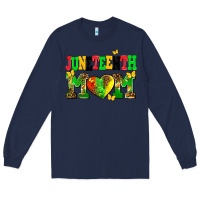 Navy juneteenth mom Long Sleeve Tee - AdoDesignShop