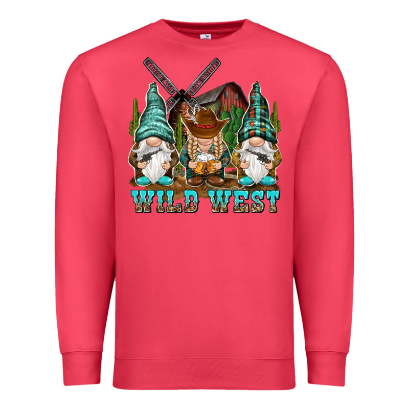 Wild West Gnomies Premium Sweatshirt by NancyCooperArtShop | Teevron