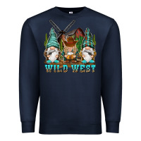 Navy wild west gnomies Premium Sweatshirt - NancyCooperArtShop